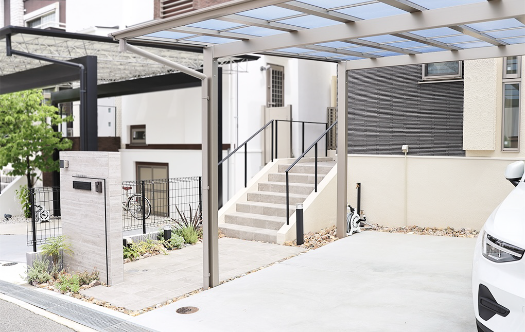 豊中市のシンプルモダンな外構リフォーム