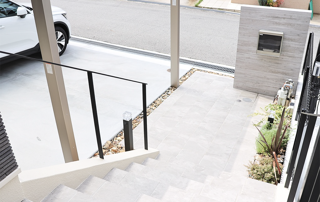 豊中市のシンプルモダンな外構リフォーム